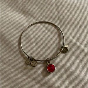 Worn Alex and Ani July Birthstone/Love bracelet